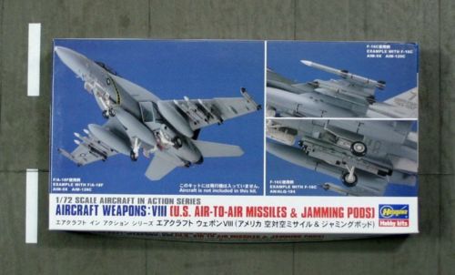 HASEGAWA 1/72 WEAPONS VIII US AIR-TO-AIR MISSILES & JAMMING PODS35113 